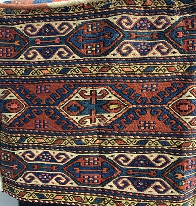 27149284c - Shahsawan#´Mafrash#´, Persia, early 20th century, wool on wool, approx. 95 x 45 45 cm, ...