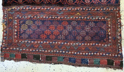 27149287b - Offene Afschar Tasche, Persien, um 1900, Wolle auf Baumwolle, ca. 125 x 120 cm, EHZ: ...