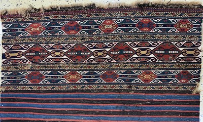 27149288a - 2 Lots Shahsawan Mafraschteile, Persien, um 1900, Wolle auf Wolle, ca. 150 x 105 cm, ...