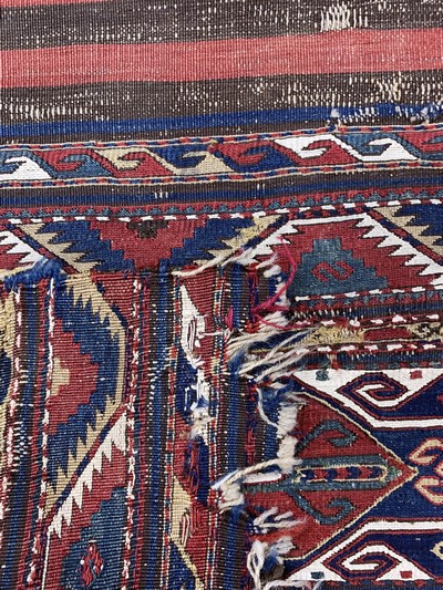 27149288f - 2 Lots Shahsawan Mafraschteile, Persien, um 1900, Wolle auf Wolle, ca. 150 x 105 cm, ...