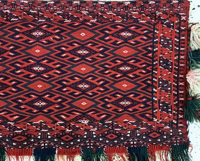 27149295d - 2 Lots Torba, Turkmenistan, Mitte 20.Jhd, Wolle auf Wolle, ca. 120 x 40 cm, EHZ: 2 ...