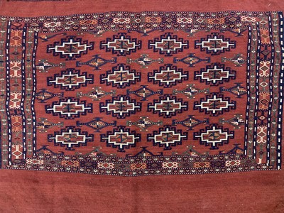 27149296a - 3 Lots Tschowal, Turkmenistan, Mitte 20.Jhd, Wolle auf Wolle, ca. 127 x 80 cm, EHZ:2 ...
