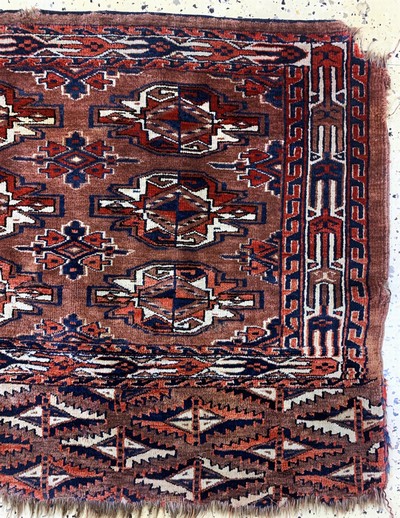 27149297a - 2 Lots Tschowal & Torba, Turkmenistan, 19.Jhd, Wolle auf Wolle, ca. 80 x 130 cm & ca. ...