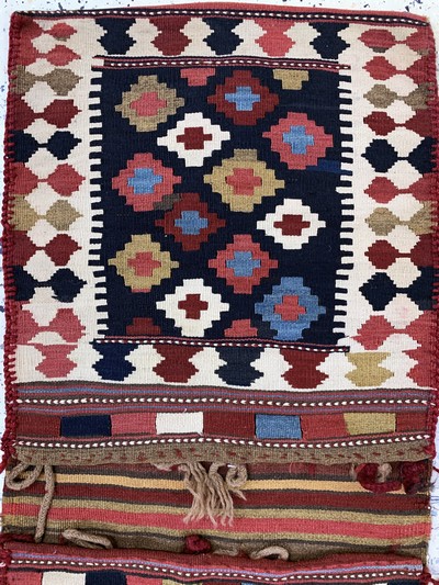 27149299d - 4 Shahsawan Kelim Doppelttaschen, Persien, Anfang 20.Jhd, Wolle auf Wolle, 130 x 55 cm, ...