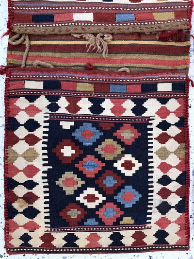 27149299e - 4 Shahsawan Kelim Doppelttaschen, Persien, Anfang 20.Jhd, Wolle auf Wolle, 130 x 55 cm, ...
