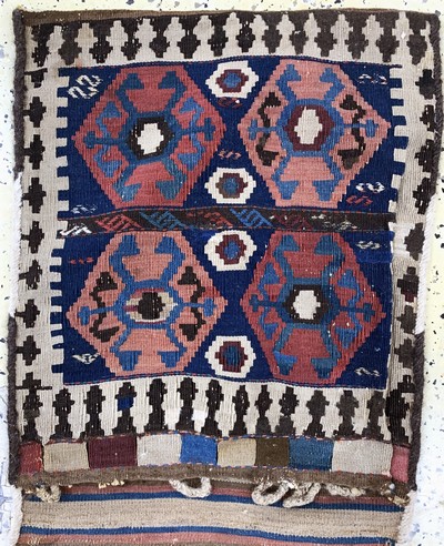 27149299g - 4 Shahsawan Kelim Doppelttaschen, Persien, Anfang 20.Jhd, Wolle auf Wolle, 130 x 55 cm, ...