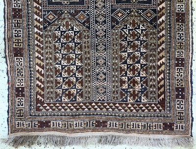 27149307b - Baloch, Afghanistan, mid-20th century, wool onwool, approx. 135 x 97 cm, condition: 2. ...