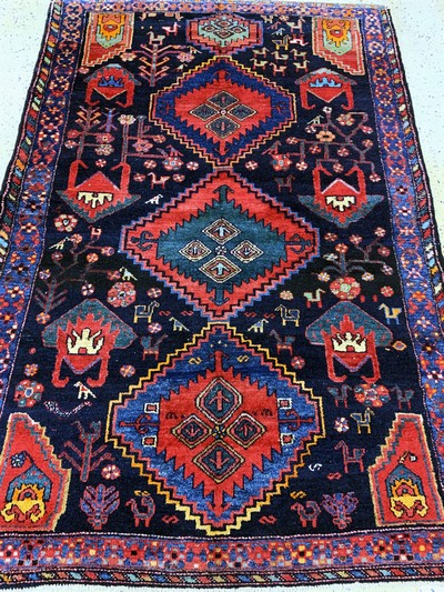 27149315d - Shahsawan, Persien, Mitte 20.Jhd, Wolle aufBaumwolle, ca. 195 x 132 cm, EHZ: 3 ...