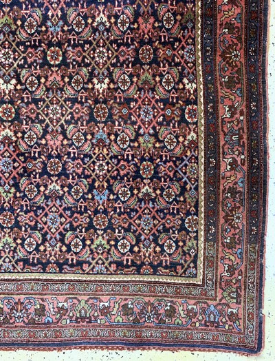 27149319a - Bidjar fein alt, Persien, Anfang 20.Jhd, Wolle auf Baumwolle, ca. 210 x 145 cm, EHZ: 2 ...