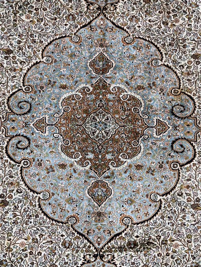 27149320d - Kaschmir, Indien, Ende 20.Jhd, merzerisierte Baumwolle, ca. 360 x 275 cm, ...