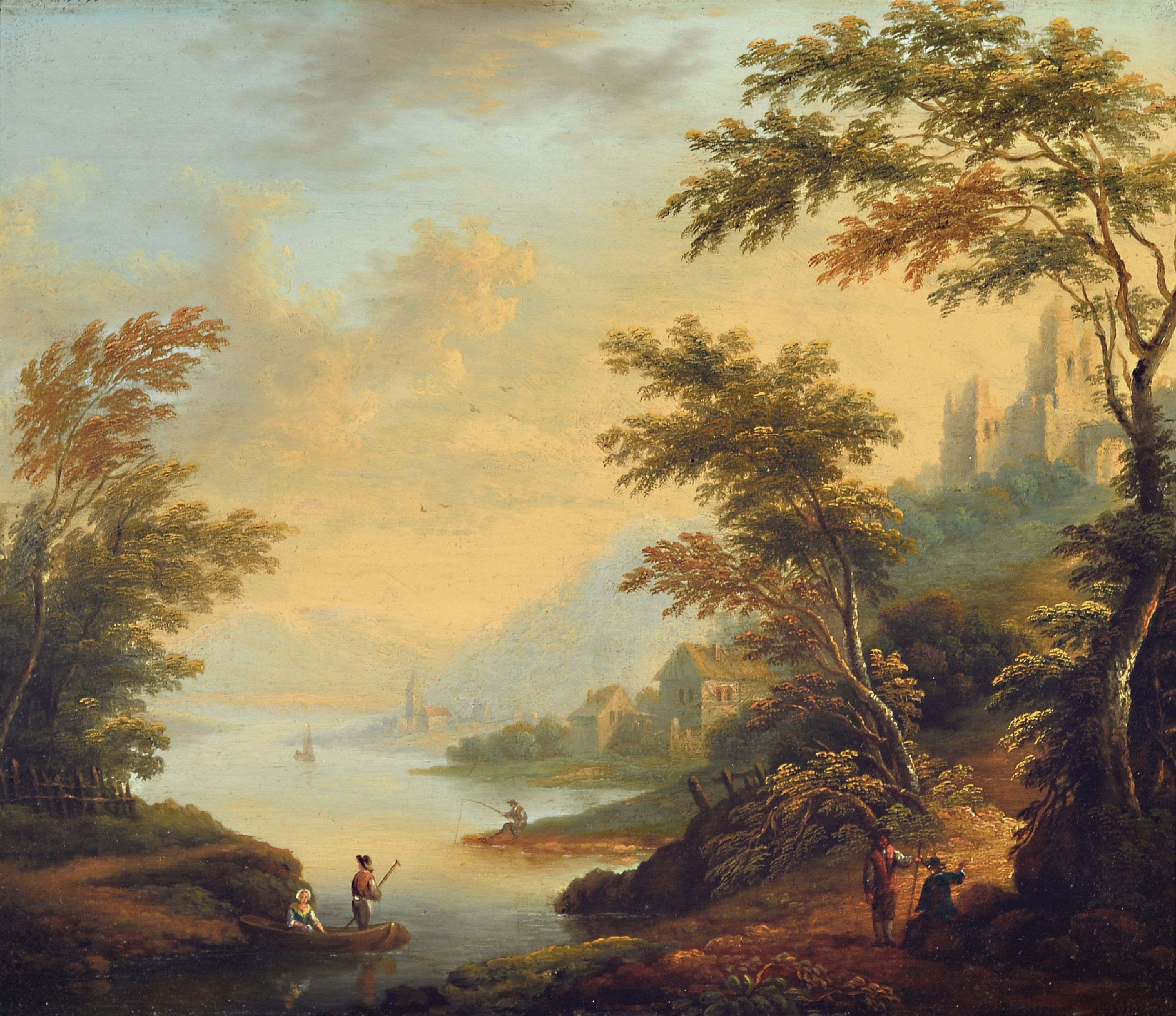 Image 27149481 - Nachfolger des Christian Georg Schütz d.Ä. (1718-1791), 18.Jh., 2 Werke: romantische ...