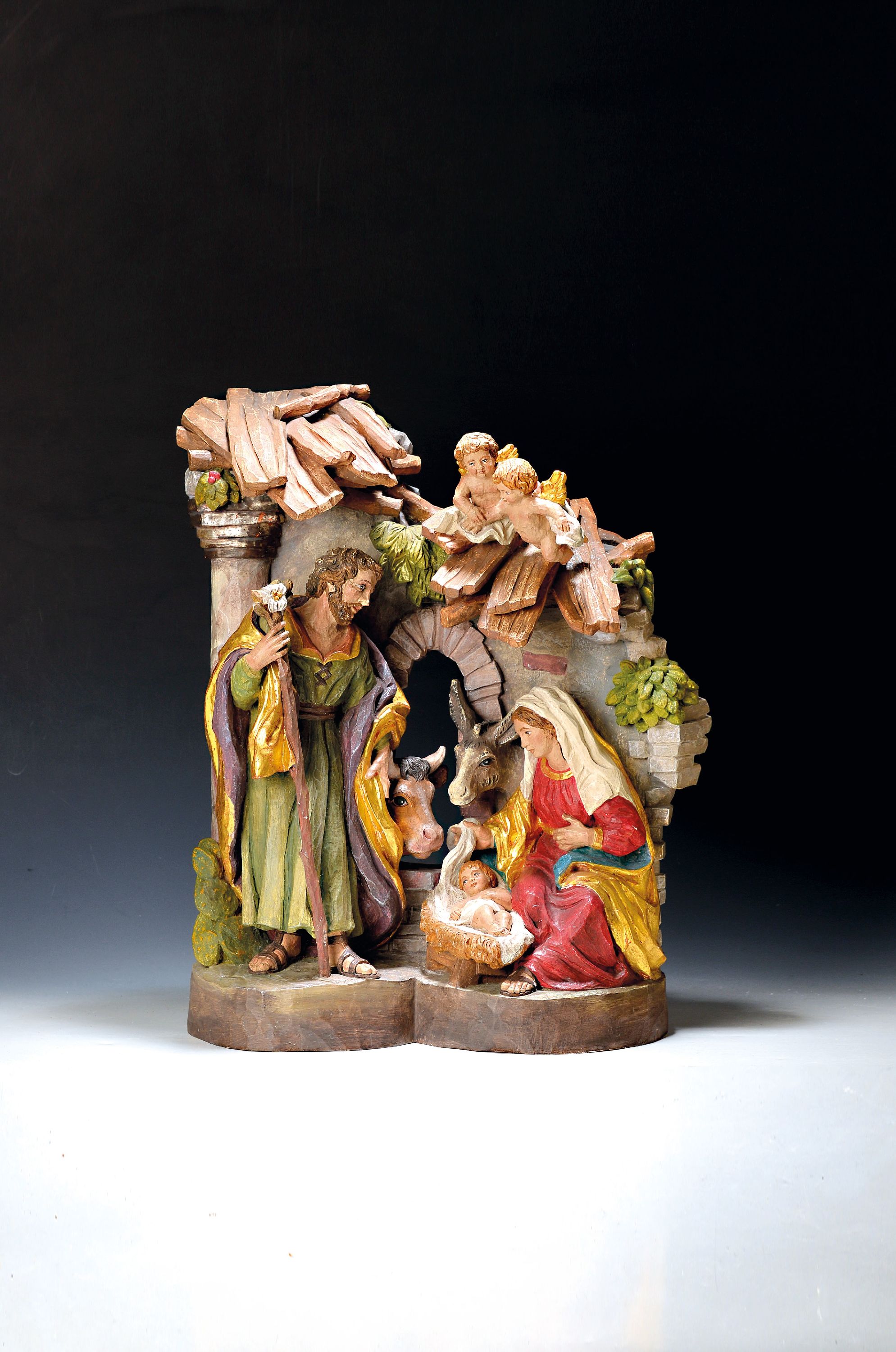 Image 27149503 - Image carving of the Holy Family, southern German, dated 1993, fully sculpturally carved ...