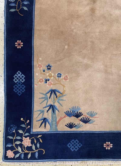 27149562b - Peking alt, China, Anfang 20.Jhd, Wolle aufBaumwolle, ca. 293 x 193 cm, ...