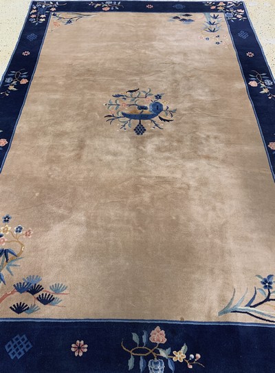 27149562f - Peking alt, China, Anfang 20.Jhd, Wolle aufBaumwolle, ca. 293 x 193 cm, ...