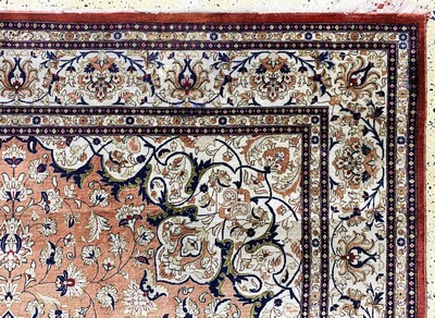 27149594f - Ghom Seide, Persien, Mitte 20.Jhd, reine Naturseide, ca. 300 x 200 cm, verfärbt, EHZ: ...