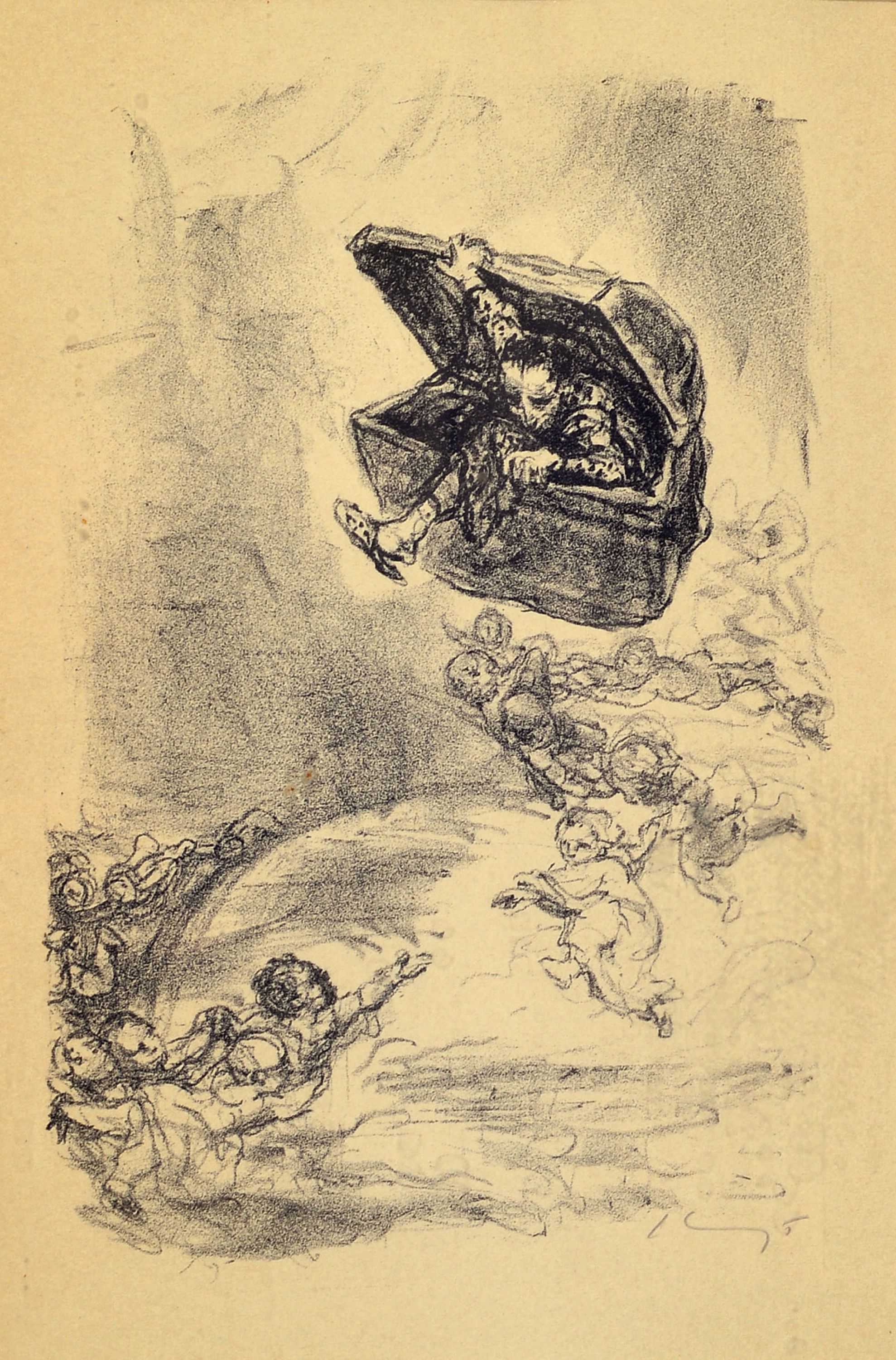 Image 27149697 - Max Slevogt 1868 Landshut-1932 Leinsweiler, Tuschfederzeichnung und 2 Lithographien zu ...