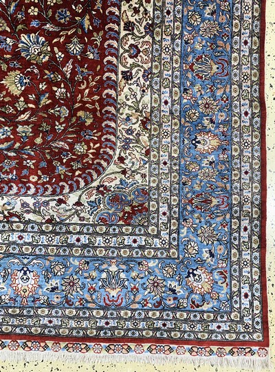 27149607a - Seiden Istanbul signiert, Türkei, Ende 20.Jhd, reine Naturseide, ca. 333 x 215 cm, ...