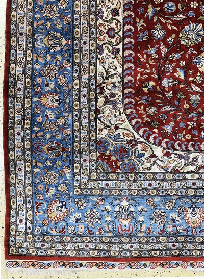 27149607b - Seiden Istanbul signiert, Türkei, Ende 20.Jhd, reine Naturseide, ca. 333 x 215 cm, ...