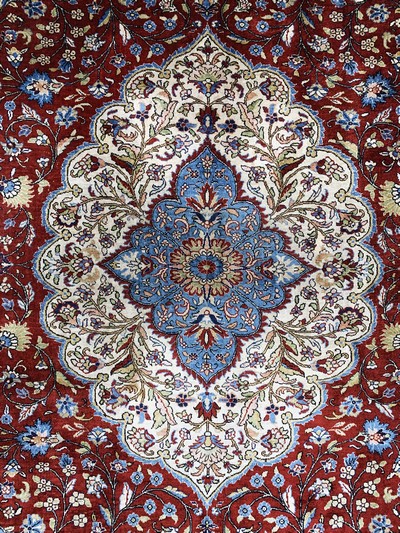 27149607d - Seiden Istanbul signiert, Türkei, Ende 20.Jhd, reine Naturseide, ca. 333 x 215 cm, ...