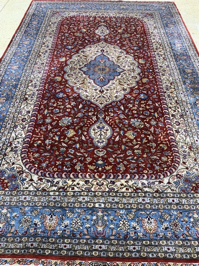 27149607h - Seiden Istanbul signiert, Türkei, Ende 20.Jhd, reine Naturseide, ca. 333 x 215 cm, ...