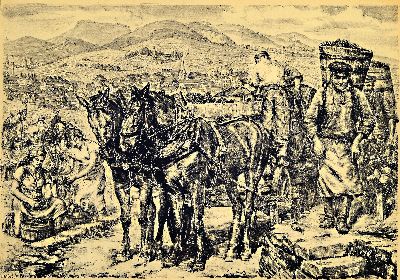 27149699b - Heinrich Strieffler, 1872 Neustadt-1949, 4 Lithographien zum Weinbau, Weinlese ...