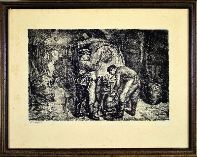 27149699l - Heinrich Strieffler, 1872 Neustadt-1949, 4 Lithographien zum Weinbau, Weinlese ...