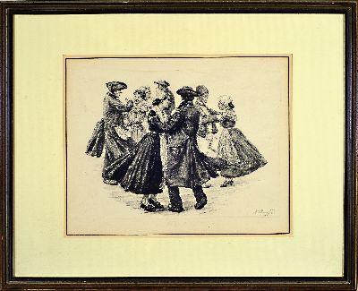 27149699n - Heinrich Strieffler, 1872 Neustadt-1949, 4 Lithographien zum Weinbau, Weinlese ...