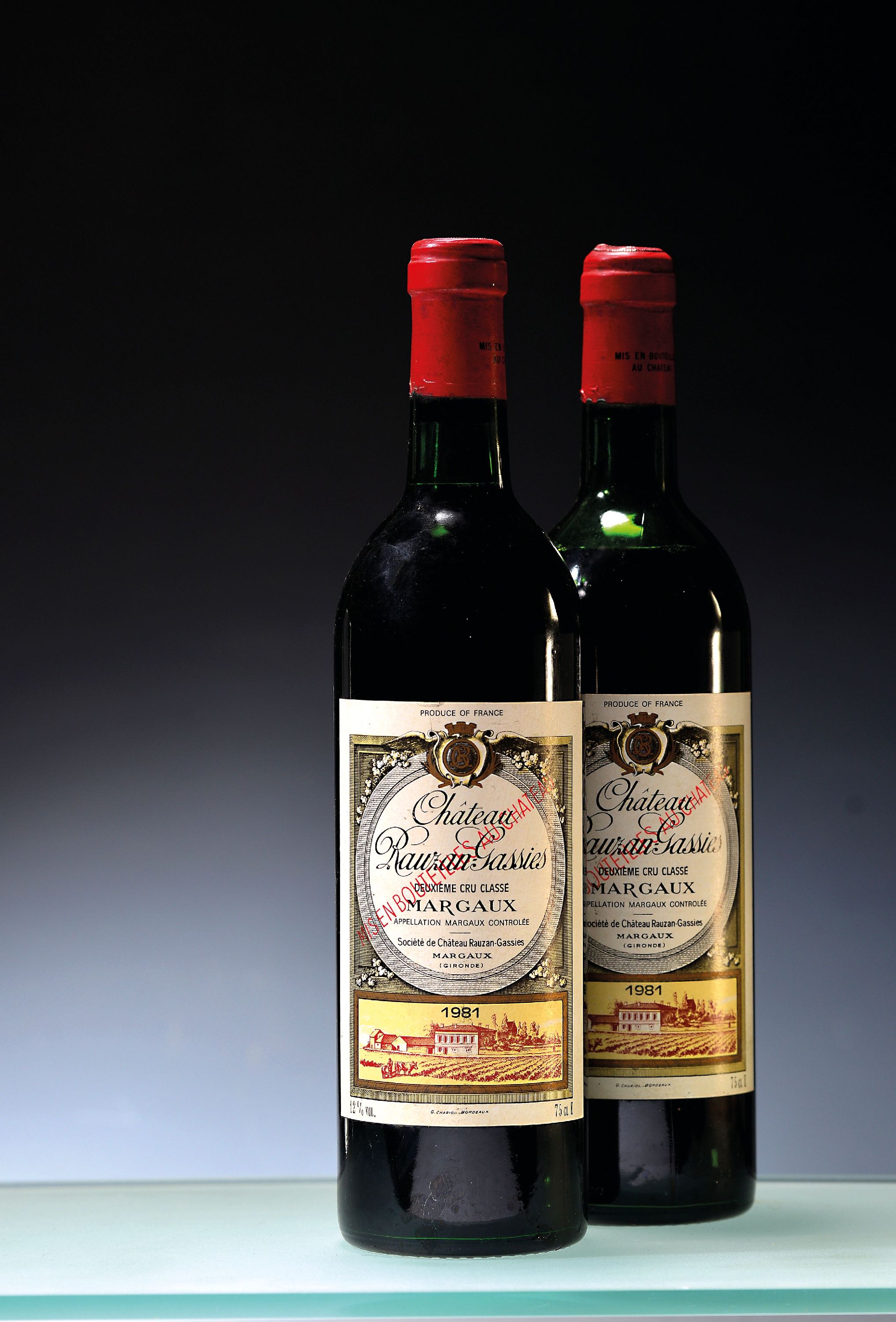 Image 27149725 - 2 Flaschen 1981 Chateau Rauzan-Gassies, Margaux, Grand Cru Classe, ca. 75cl, 12%Vol., ...