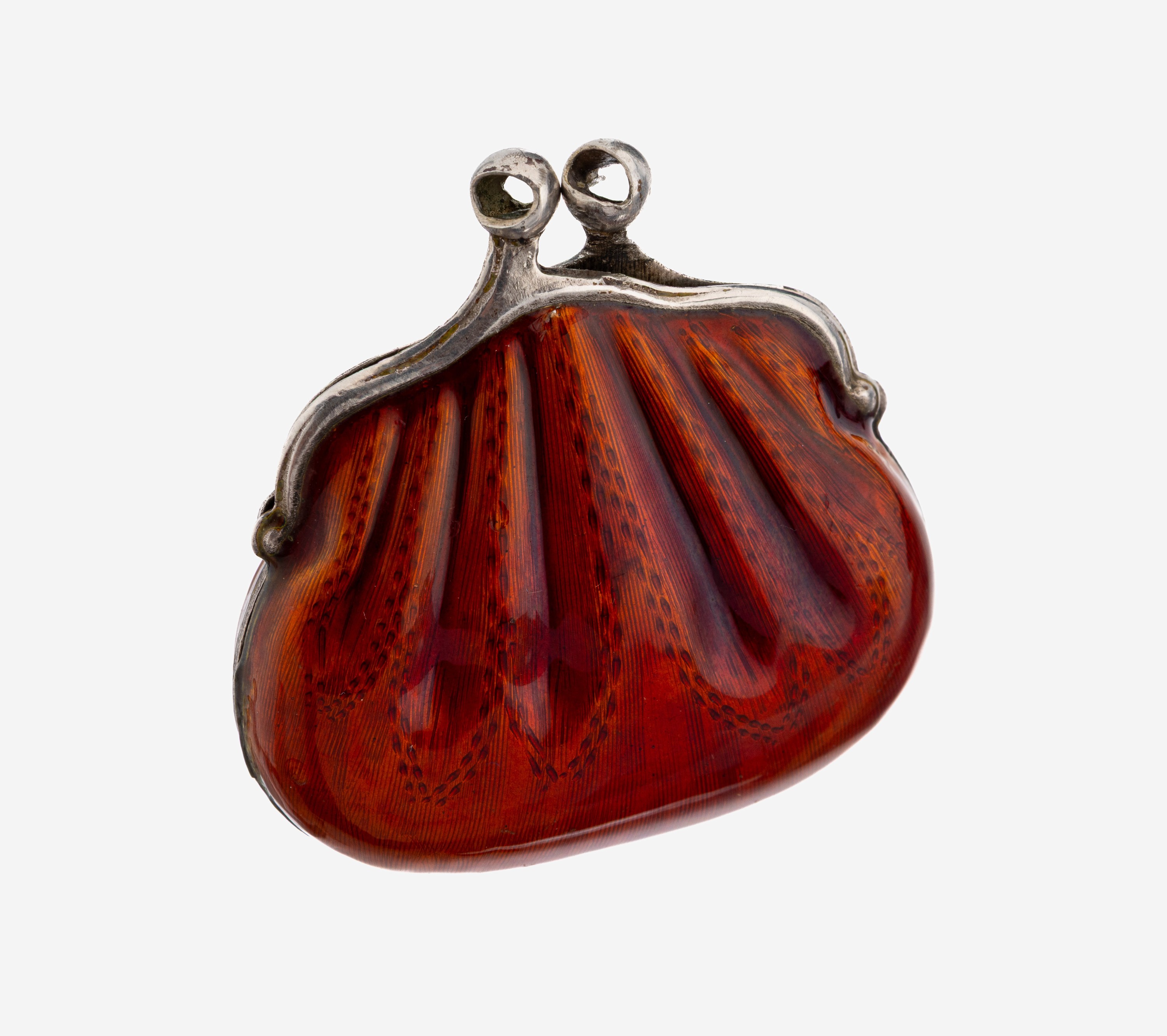 Image 27149749 - Ausgefallener Anhänger, Italien, 1980er Jahre, 800er Silber, in Form einer Handtasche, ...