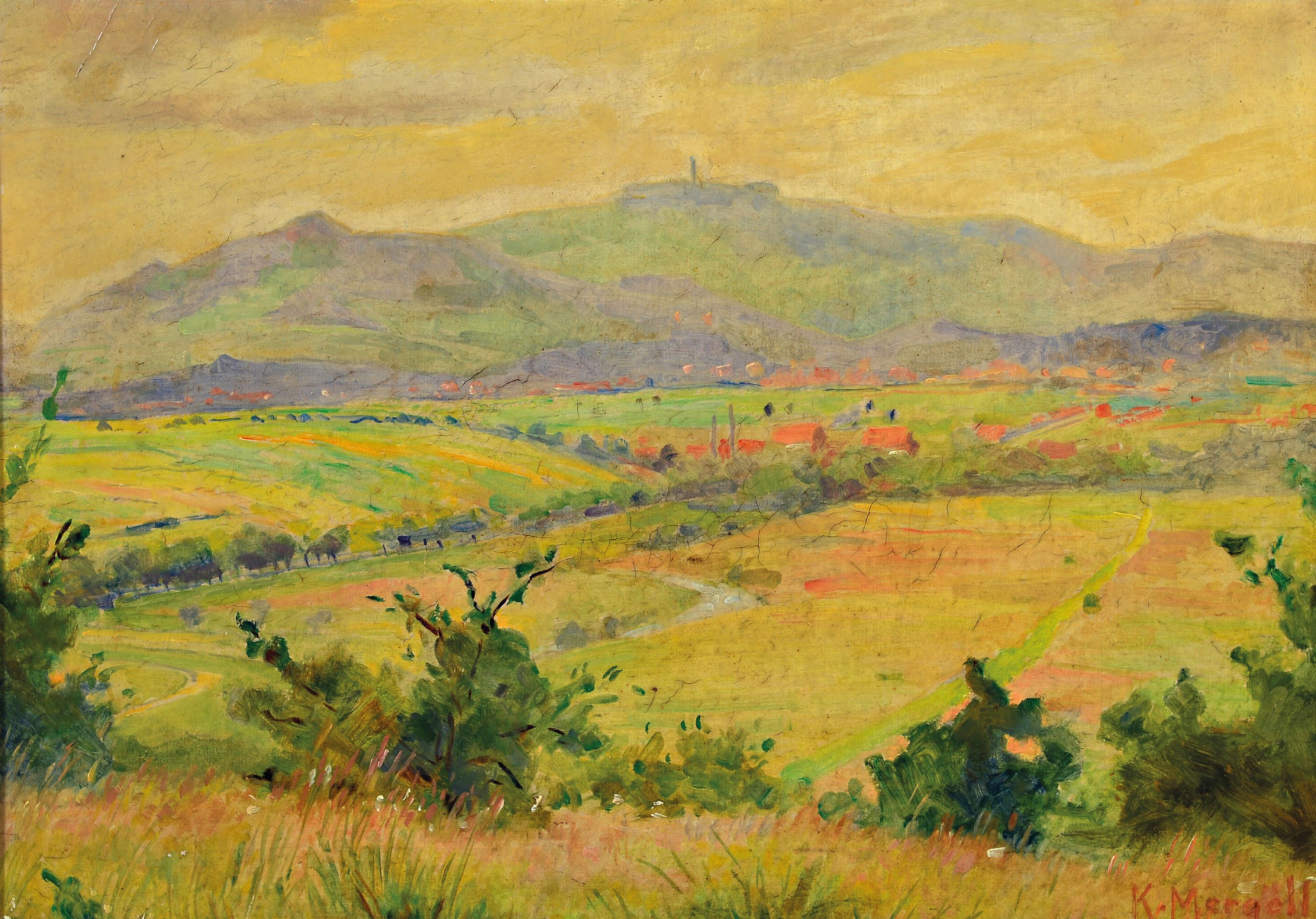 Image 27150064 - Karl Mergell, 1870 Sterbfritz-1944 Frankfurt, Taunuslandschaft, rückseitig so betitelt, ...