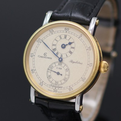 27150040a - CHRONOSWISS Herrenarmbanduhr Regulateur in Stahl/Gold Referenz CH 1222, Automatik, ...