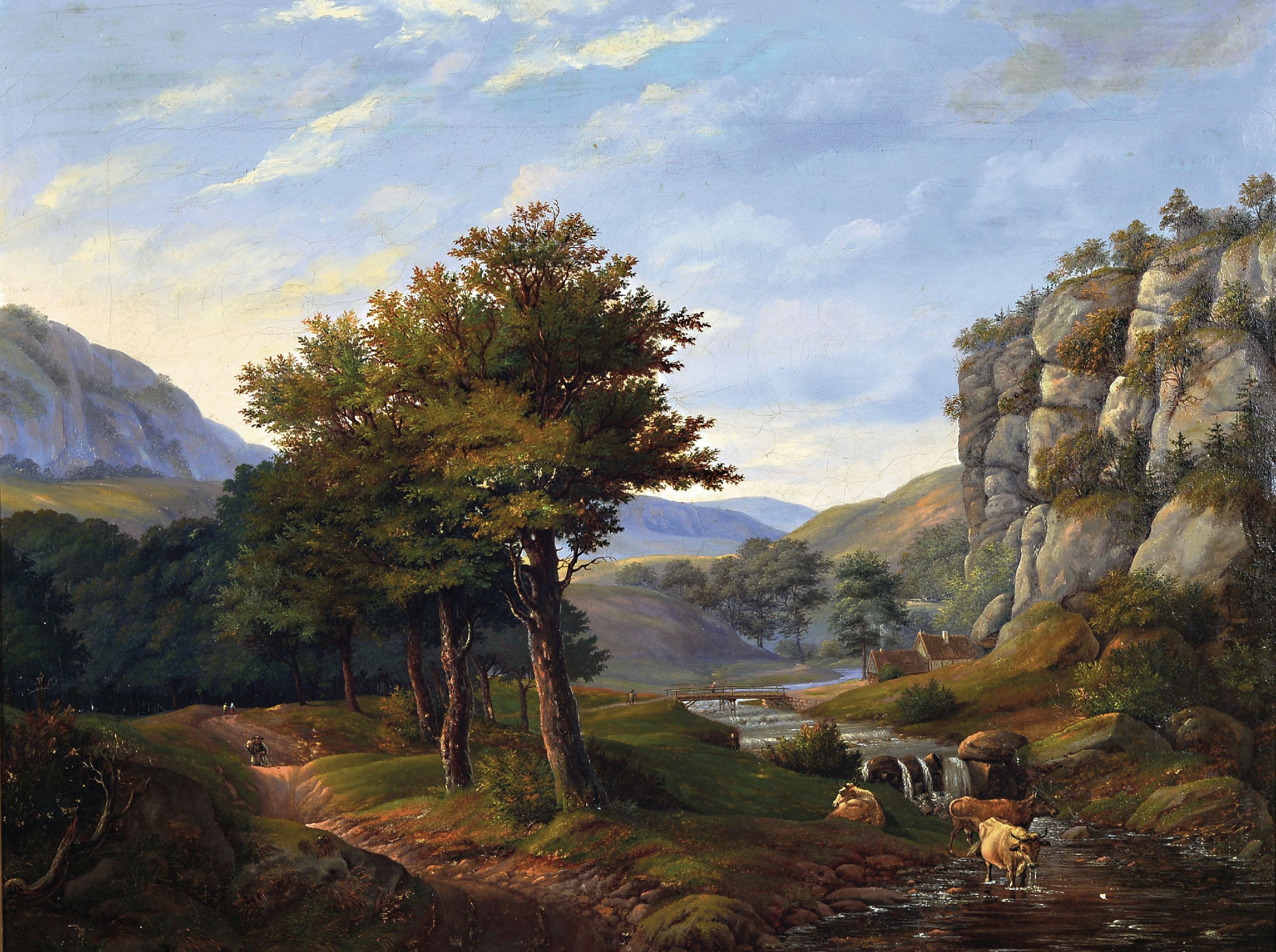 Image 27150217 - F. Franke, datiert 1842, Gegend bei Wernstädt in Böhmen, so rückseitig betitelt und: ...