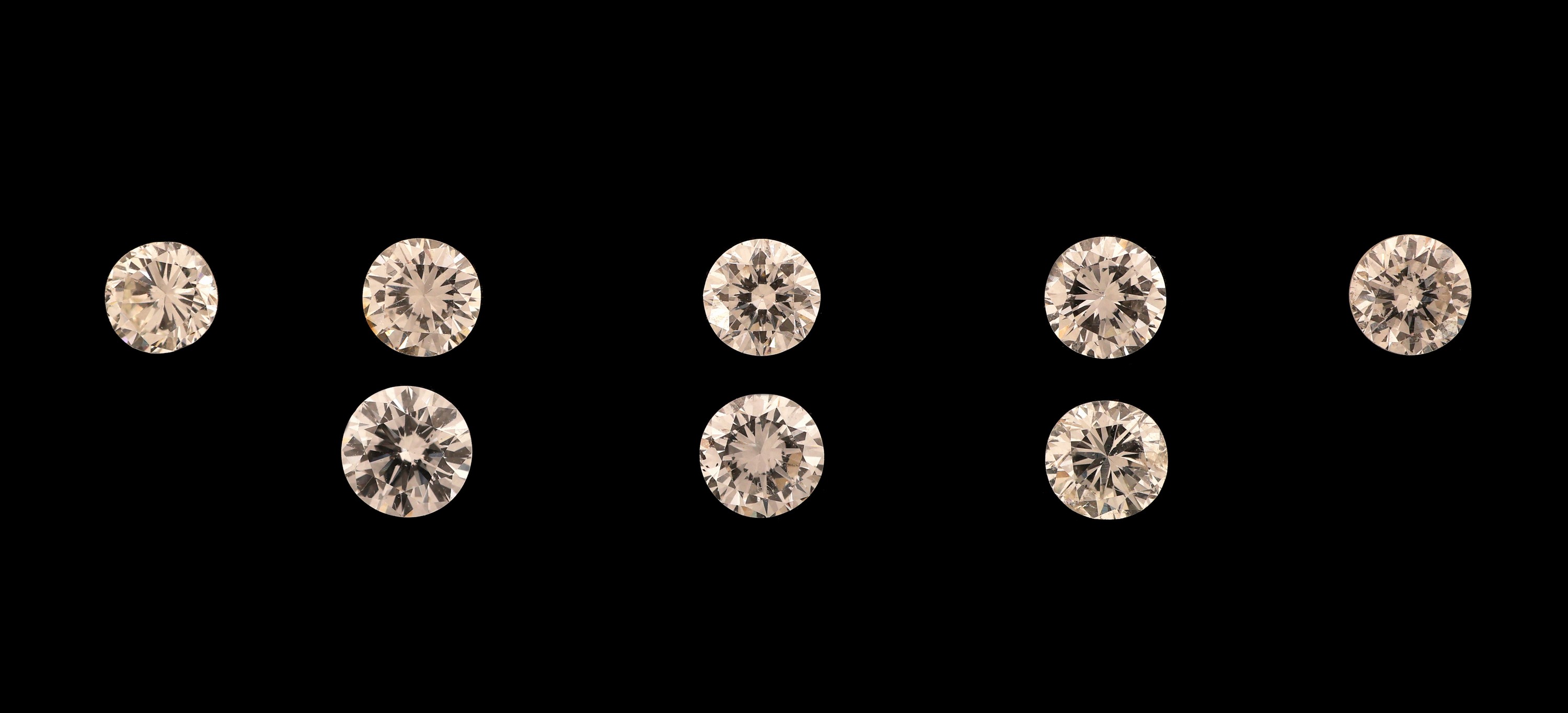 Image 27150248 - Lot 8 loose brilliants , total approx. 1.65 ct Wesselton-Crystal/si Valuation Price: ...