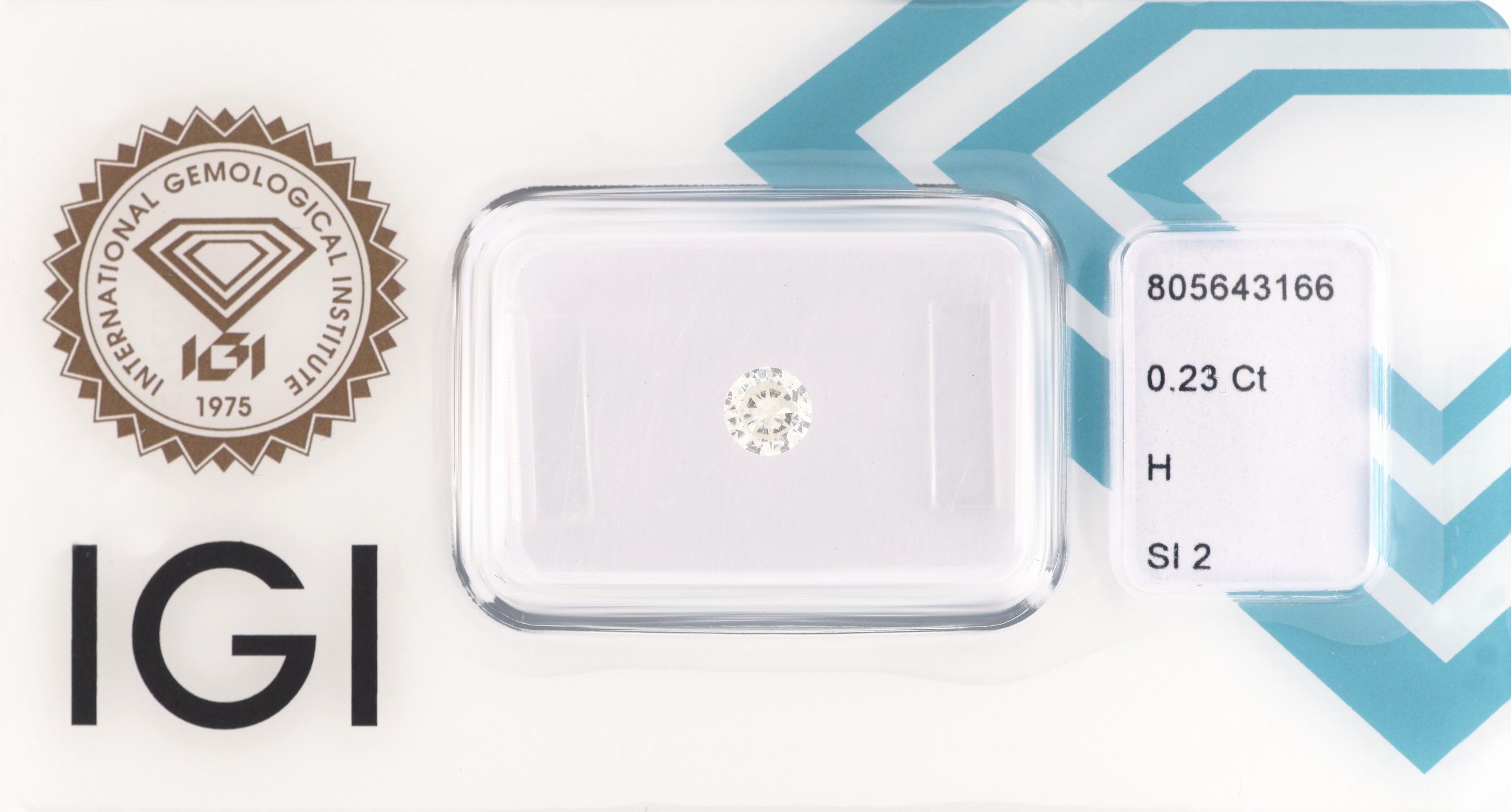 Image 27150283 - Loser Brillant, 0.23 ct Weiß(H)/si2, eingeschweißt, IGI-Expertise anbei Schätzpreis: ...