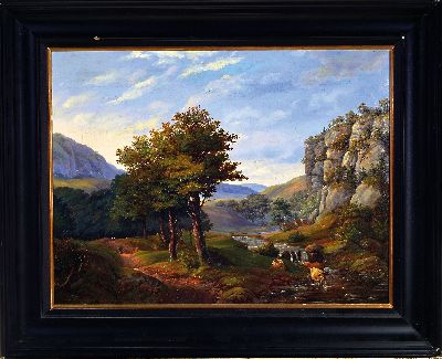 27150217k - F. Franke, datiert 1842, Gegend bei Wernstädt in Böhmen, so rückseitig betitelt und: ...