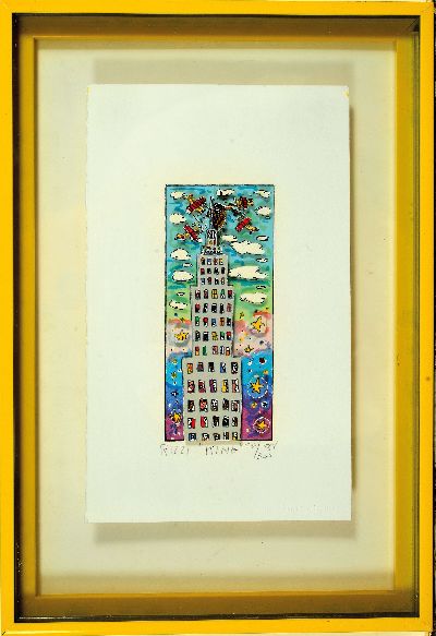 27150268k - James Rizzi, 1950-2011 New York, King, dreidimensionale Farblithographie von 1988, ...