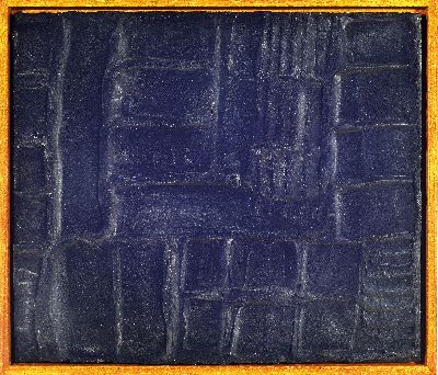 27150583k - Adolf Luther, 1912 Uerdingen-1990 Krefeld, Materialbild, 1960er-Jahre, Kreide, Öl und ...