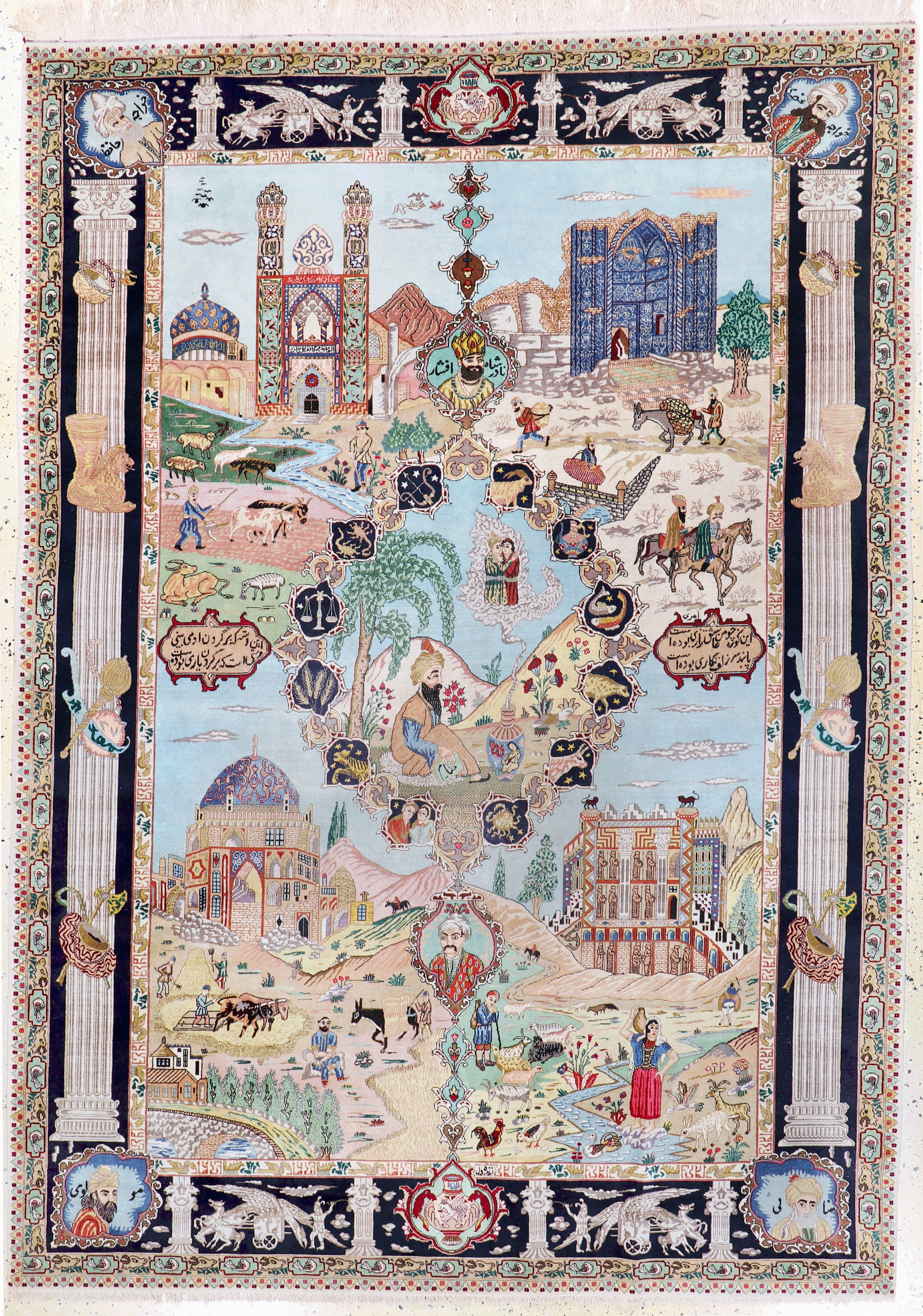 Image 27151062 - Täbriz fein(50 Raj), Persien, Mitte 20.Jhd,Korkwolle auf Baumwolle, ca. 280 x 200 cm, ...