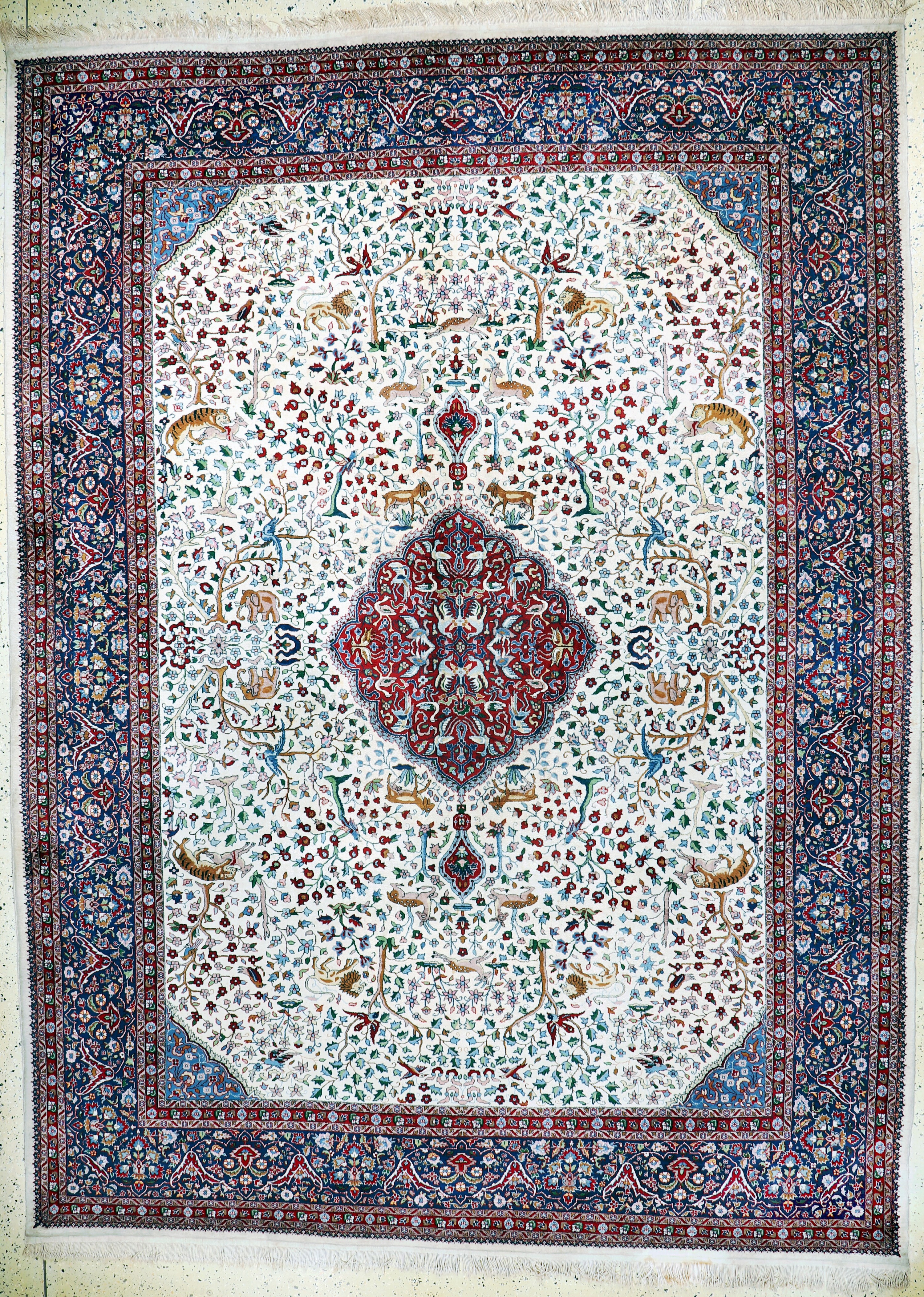 Image 27151063 - Lahor fein, Pakistan, Mitte 20.Jhd, Wolle auf Baumwolle, ca. 370 x 270 cm, EHZ: ...