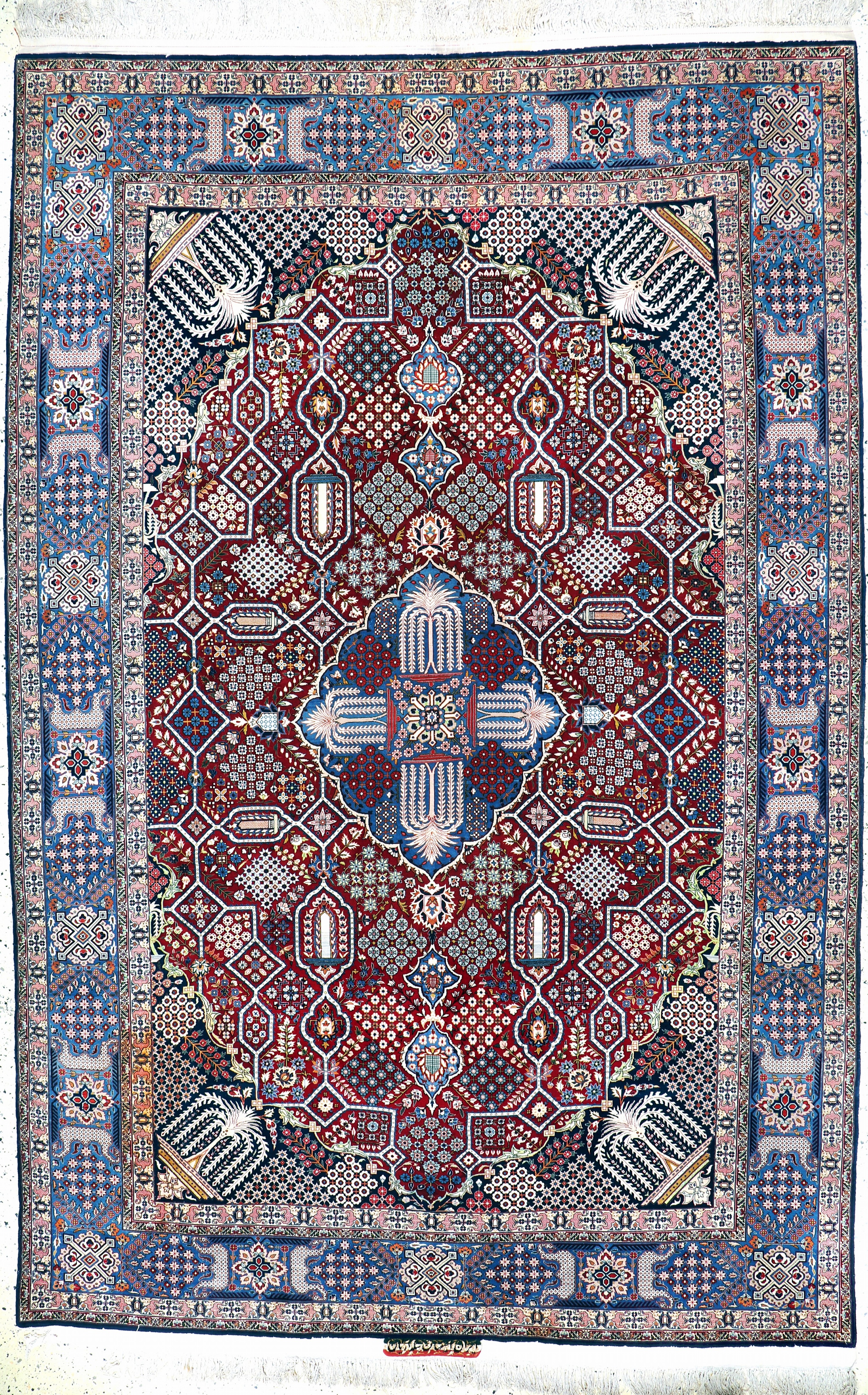 Image 27151067 - Esfahan fein, Persien, Mitte 20. Jhd, Korkwolle auf Seide, ca. 345 x 230 cm, ca. ...