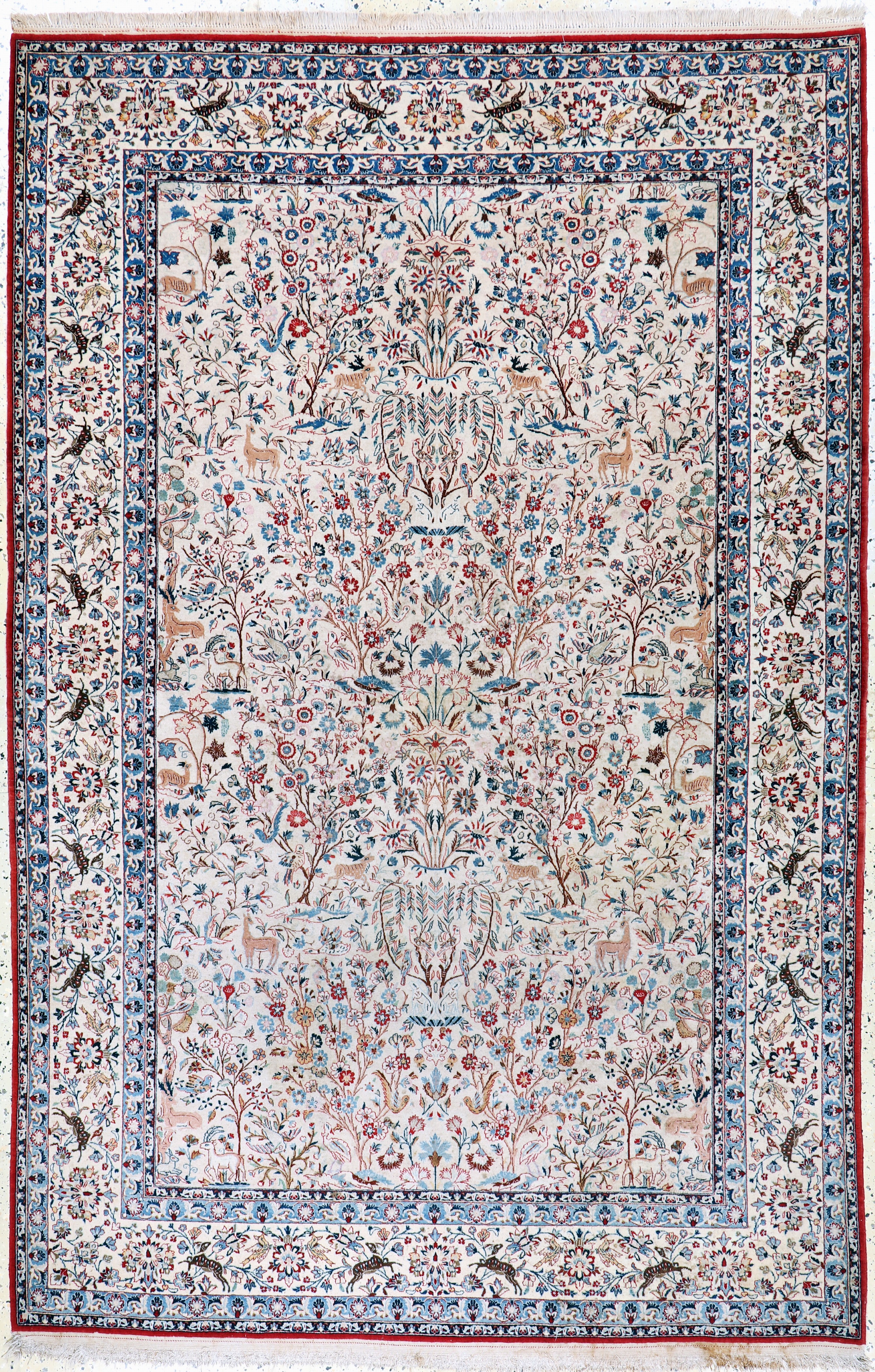 Image 27151069 - Nain´Tudeschk´fein, Persien, Mitte 20.Jhd, Korkwolle auf Baumwolle, ca. 240 x 160 cm, ...