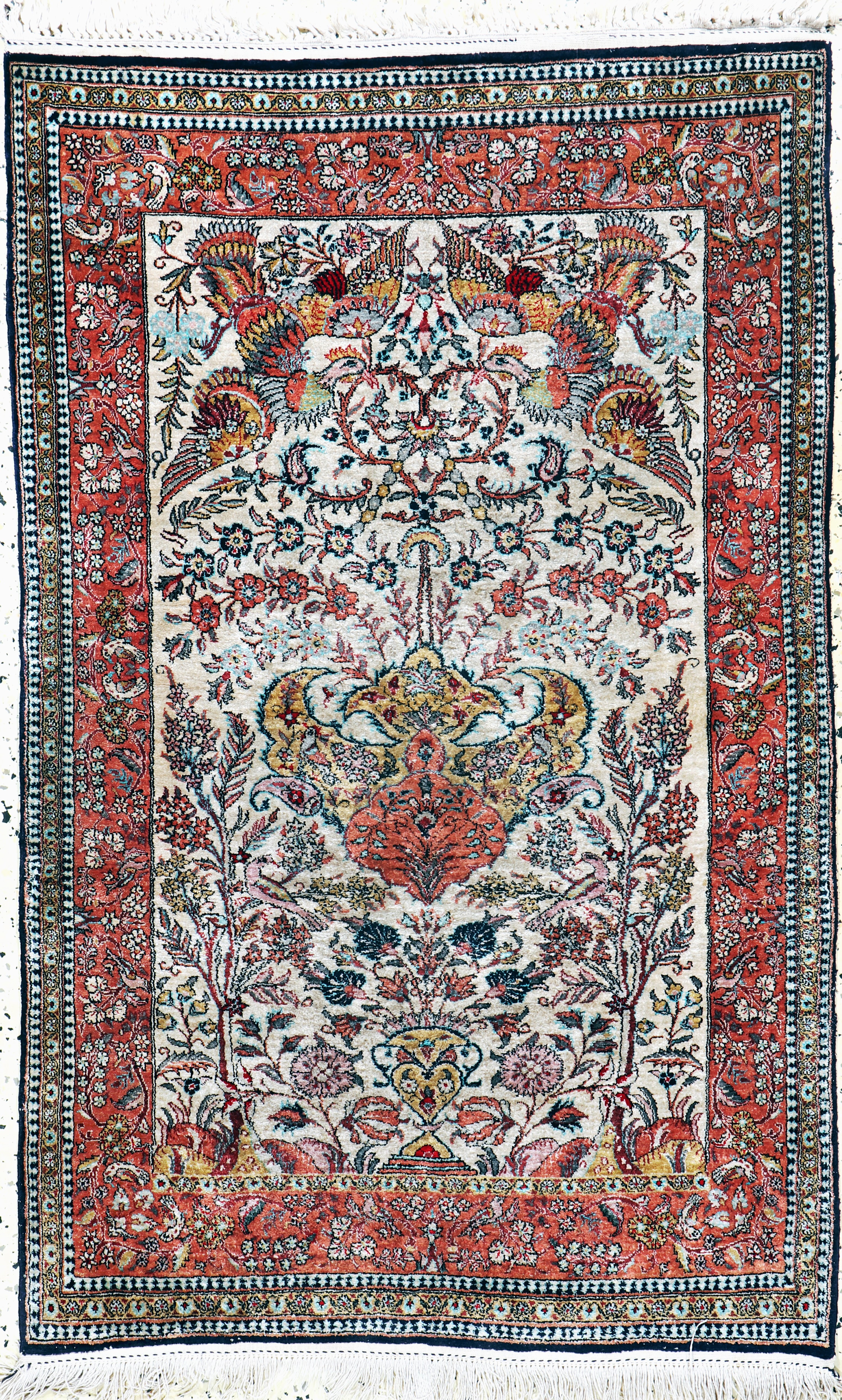 Image 27151070 - Ghom Seide, Persien, Mitte 20.Jhd, reine Naturseide, ca. 130 x 85 cm, ...