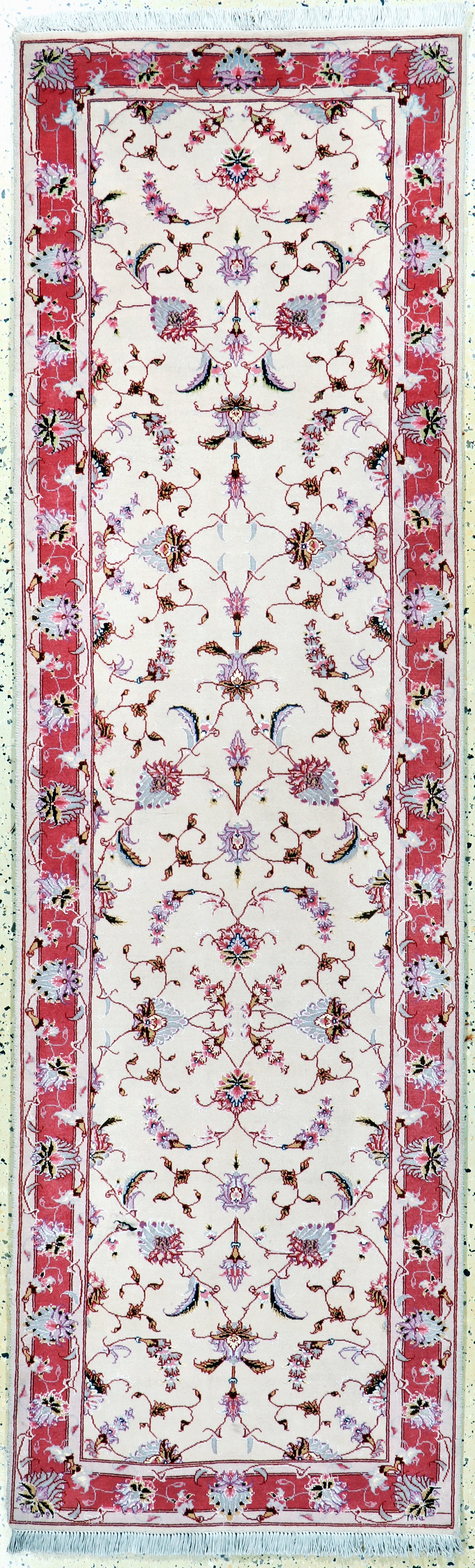 Image 27151073 - Täbriz fein(50 Raj), Persien, Ende 20.Jhd, Korkwolle mit Seide, ca. 240 x 74 cm, ca. ...