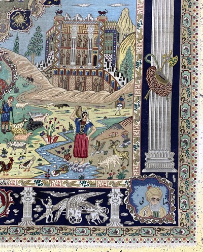 27151062a - Täbriz fein(50 Raj), Persien, Mitte 20.Jhd,Korkwolle auf Baumwolle, ca. 280 x 200 cm, ...