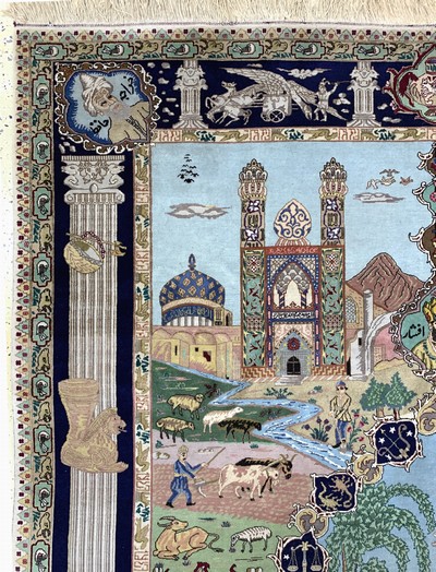 27151062d - Täbriz fein(50 Raj), Persien, Mitte 20.Jhd,Korkwolle auf Baumwolle, ca. 280 x 200 cm, ...
