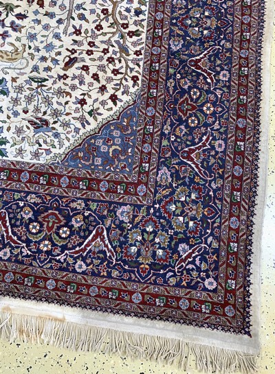 27151063a - Lahor fein, Pakistan, Mitte 20.Jhd, Wolle auf Baumwolle, ca. 370 x 270 cm, EHZ: ...