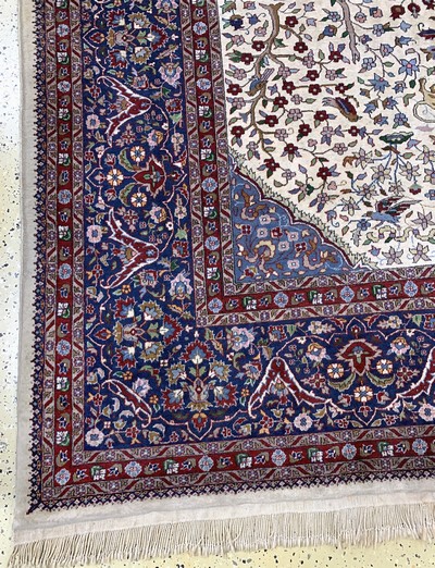 27151063b - Lahor fein, Pakistan, Mitte 20.Jhd, Wolle auf Baumwolle, ca. 370 x 270 cm, EHZ: ...