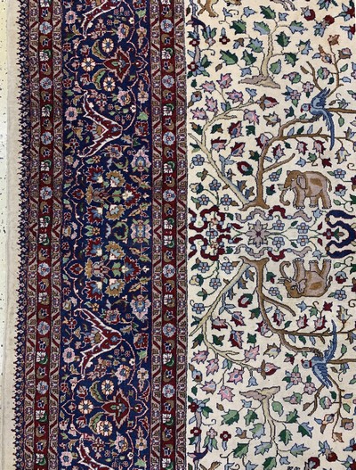27151063c - Lahor fein, Pakistan, Mitte 20.Jhd, Wolle auf Baumwolle, ca. 370 x 270 cm, EHZ: ...