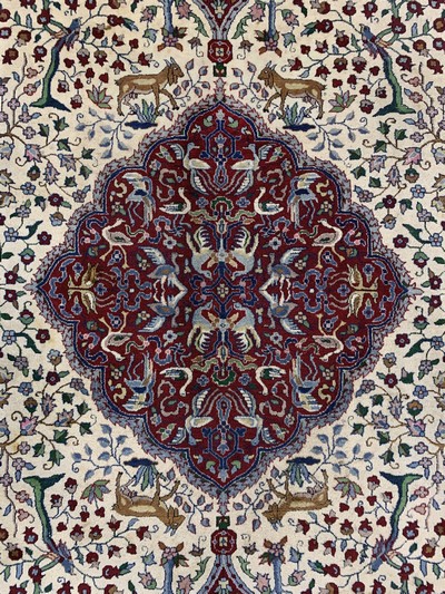 27151063d - Lahor fein, Pakistan, Mitte 20.Jhd, Wolle auf Baumwolle, ca. 370 x 270 cm, EHZ: ...