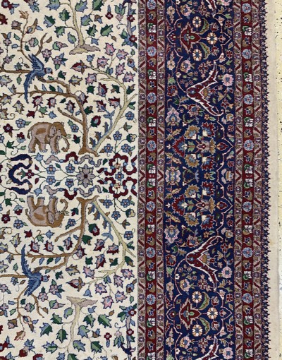 27151063e - Lahor fein, Pakistan, Mitte 20.Jhd, Wolle auf Baumwolle, ca. 370 x 270 cm, EHZ: ...